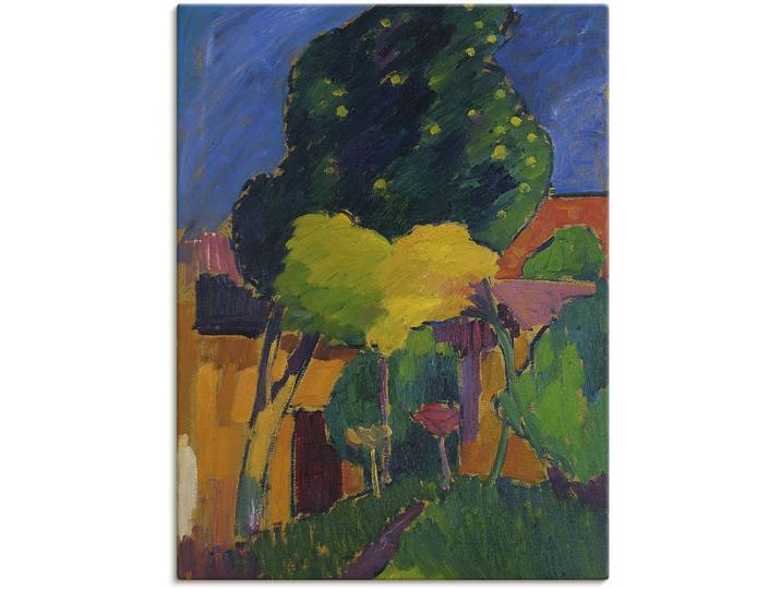 Leinwandbild ARTLAND Murnau. 1908 , grün (farbe bild(er): grün), B:90cm H:120cm, Bilder, Leinwandbild, auf Holzrahmen gespannt