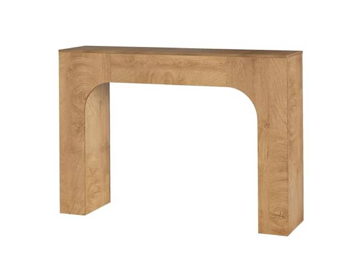 Zstar Landhausstil Konsolentisch – Schmaler Flurtisch aus Holz für Wohnzimmer & Apartment – Rustikales Eichen-Design, einfache Montage – 1,2m Jahresring-Eichenfarbe