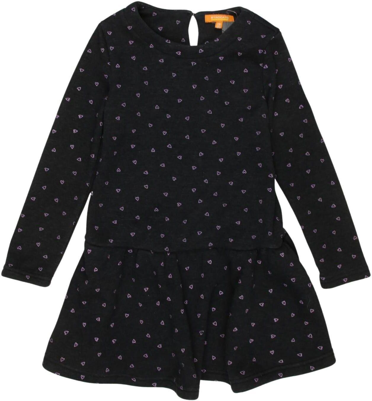 Staccato Mädchen Kleid, Schwarz, Gr. EU 116, Baumwolle / Elasthan / Synthetik - Second Hand
