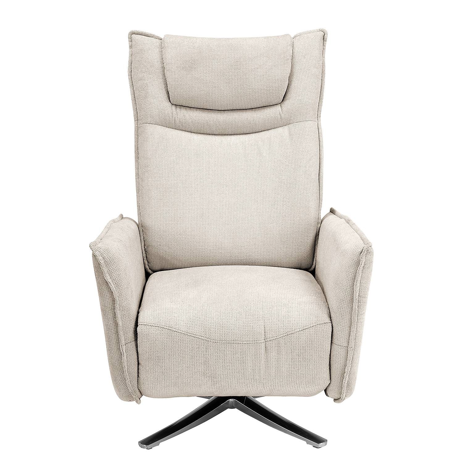 home24 Relaxfauteuil grijs/lichtgrijs microvezel B/D/H: 73 x 111 x 85 cm