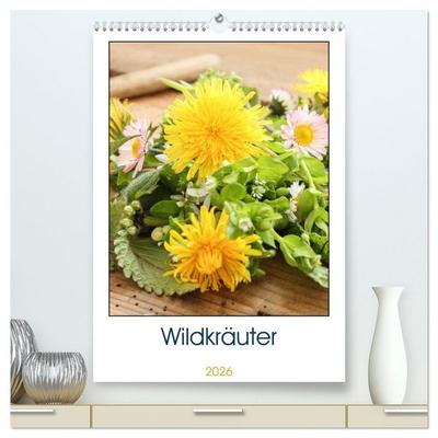Essbare Wildkräuter (hochwertiger Premium Wandkalender 2026 DIN A2 hoch), Kunstdruck in Hochglanz