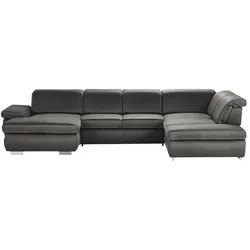 Lounge Collection Wohnlandschaft mit verschiedenen Funktionen Amanda ¦ grau ¦ Maße (cm): B: 379 H: 85 T: 260.0