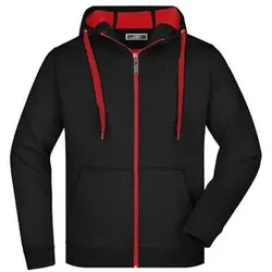 Herren Bonding Jacke JN355, schwarz/rot, Größe 3XL - schwarz/weiß - 3XL