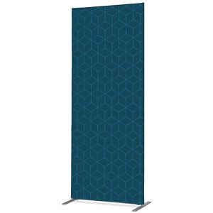 Showdown-Displays Stellwand Hexagon, mit Stoffbespannung, aus Textil, blau, 100 x 200 cm