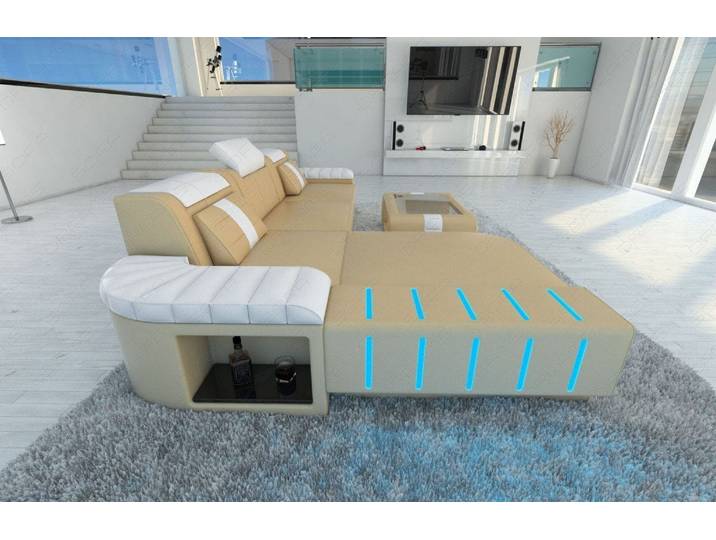 Ecksofa Bellagio L-Form in Leder