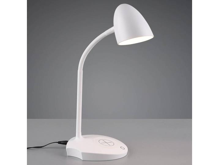Reality Leuchten LED Tischleuchtelampe Load, dimmbar, weiß / opal, für Arbeitszimmer / Büro, Kunststoff, Modern