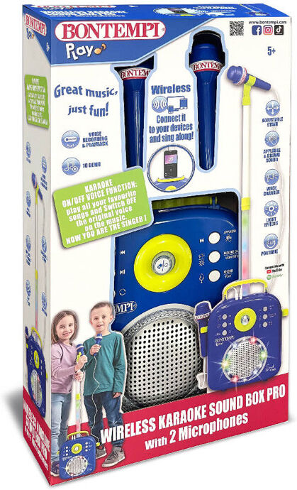 Karaoke Sound box avec 2 microphones - Bontempi