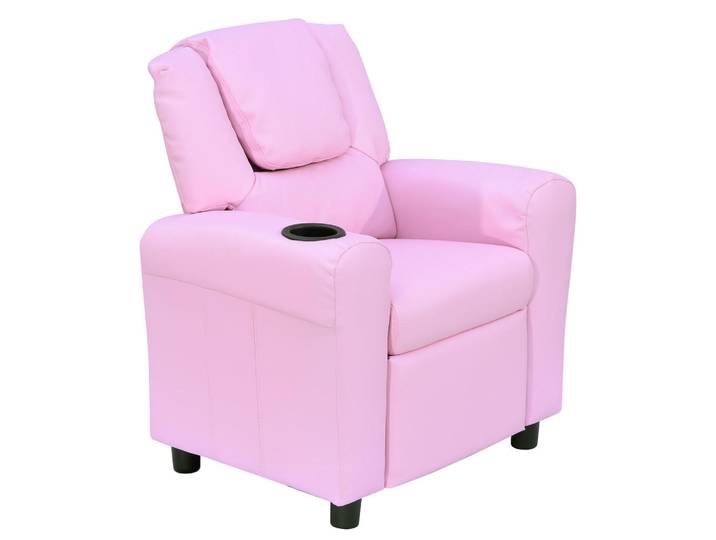 Homcom Kindersessel Minisessel Kindersofa für 3-6 Jahre alt Liegefunktion Rosa, Kunststoff, 56x69x62 cm, Baby- und Kindermöbel, Babyzimmer, Kindersessel & Kindertische