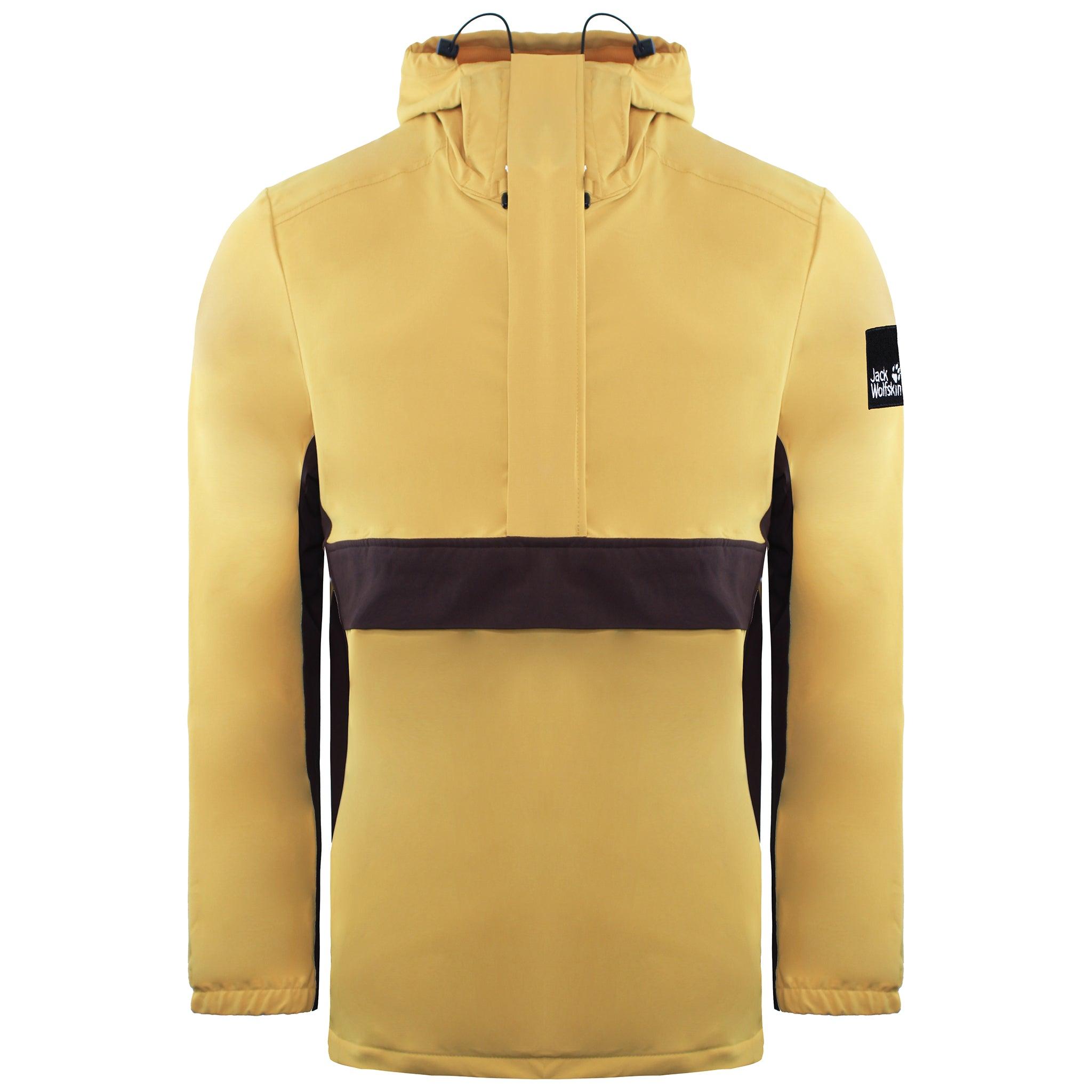Jack Wolfskin Bernauer Herren-Anorakjacke in Gelb/Burgund