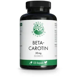 GREEN NATURALS Beta-Carotin 30mg - 50.000 IE vegan 120 St