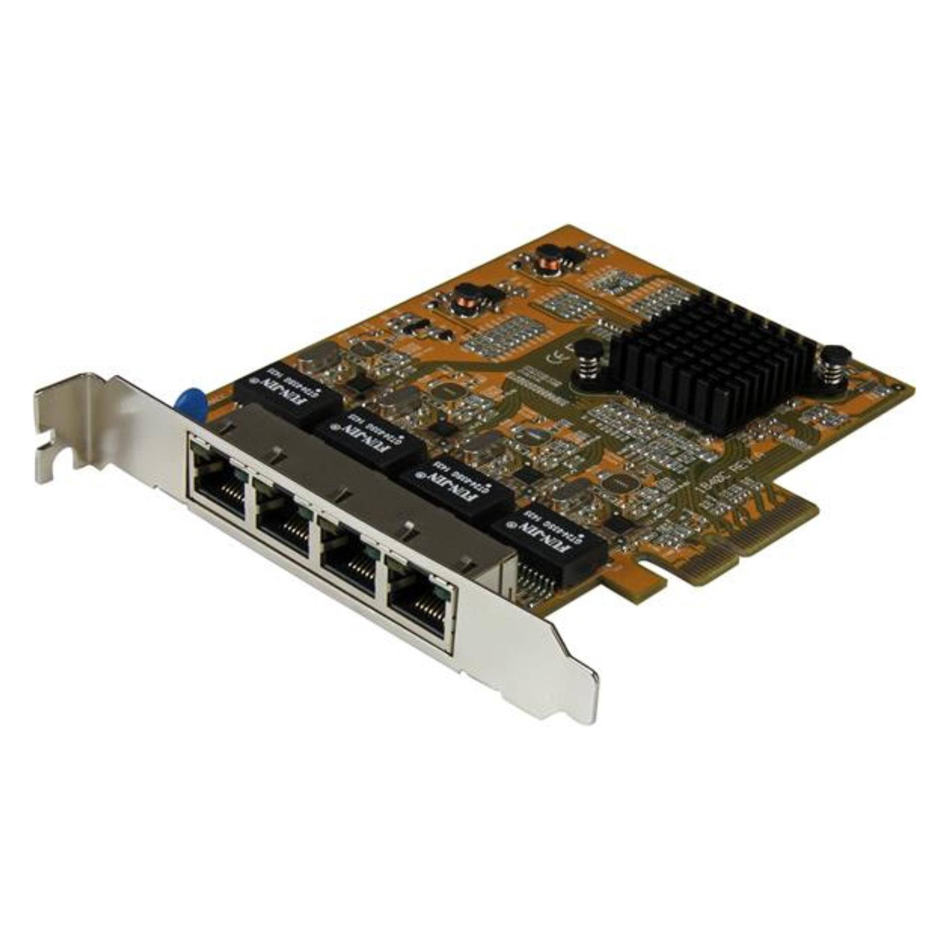 StarTech 4 Port Gigabit PCIe Network Card (Ethernet, RJ45) (ST1000SPEX43)