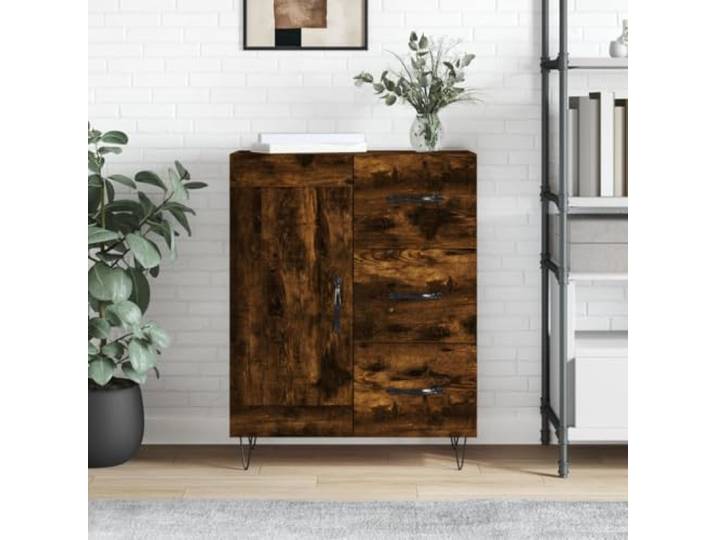 HEFZGDB Klassisches Sideboard für Wohnzimmer aus Holzwerkstoff mit glatter Oberfläche zur Aufbewahrung und Präsentation, Sideboard Räuchereiche mit viel Stauraum