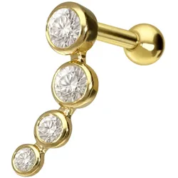 14/18 Karat Gold Ohrpiercing 4 MOISSANITE