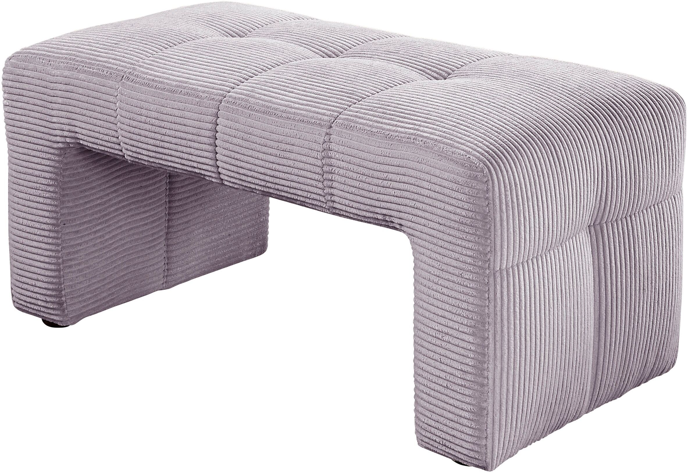 Hockerbank EXXPO - SOFA FASHION "Barista Hockerbank mit hoher Bodenfreiheit", rosa (powder rose), B:104cm H:51cm T:55cm, Hocker, Hockerbank, Sitz gepolstert,Breite ca.100 cm powder rose B/H/T: 104cm x 51cm x 55cm, Cord