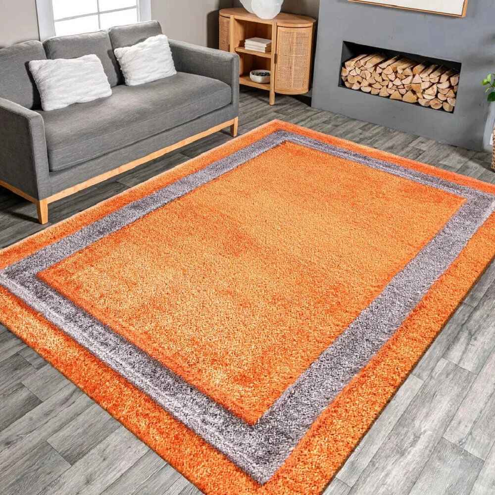 Metro Geometric Indoor / Outdoor Area Rug Orange Rectangle 160 x 230 cm