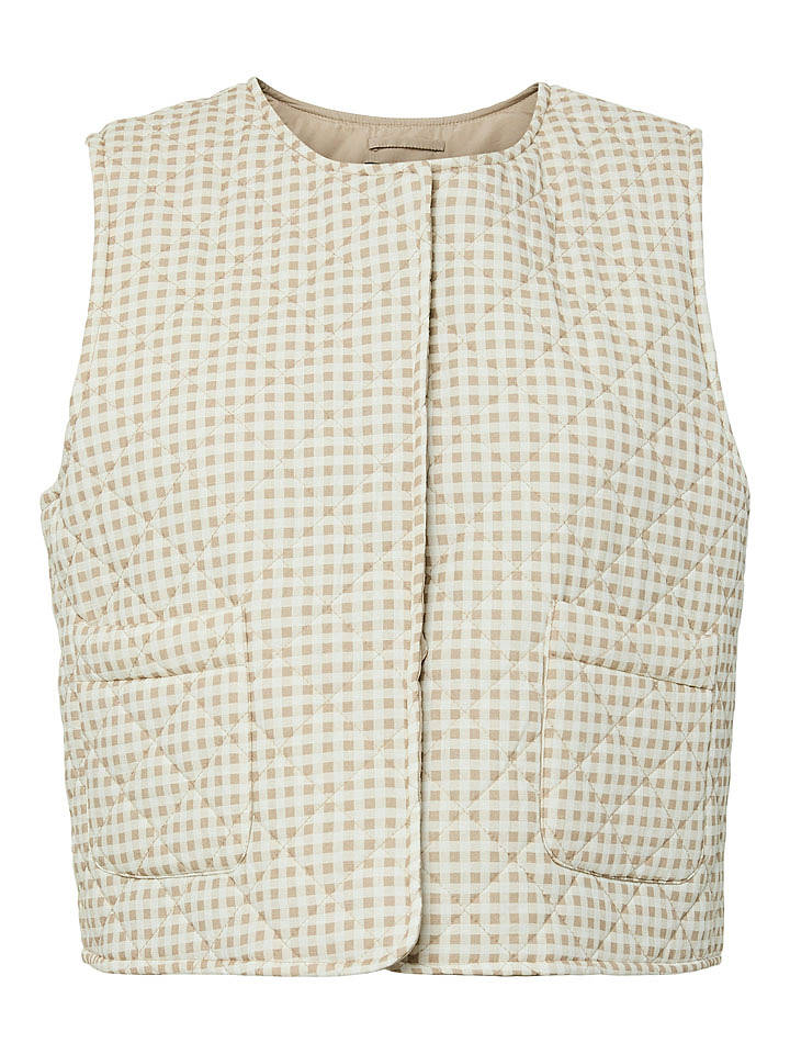 Pieces Weste "Pcsaria" in Beige - XS