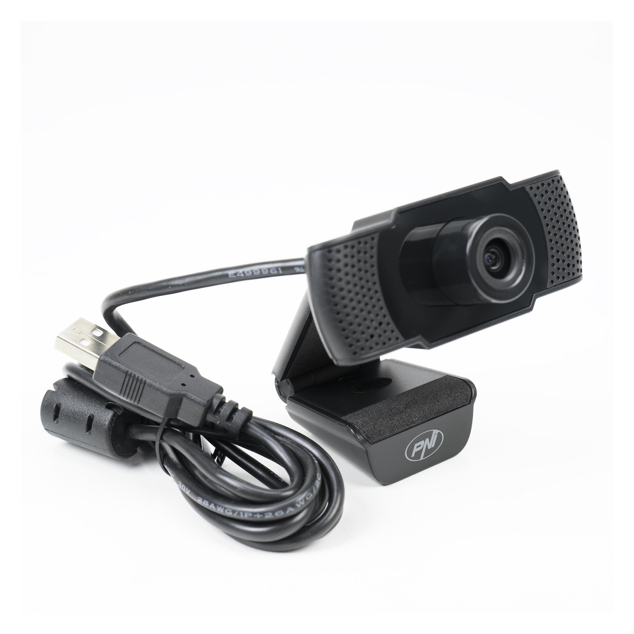 PNI Webcam CW1850 Full HD 1080P 2MP, USB, Clip-on, integriertes Stereomikrofon (2 Mpx) (43698118)