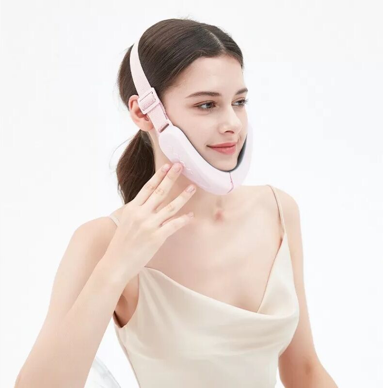INF Masseur Facial Intelligent avec Buzzer - Appareil de Lifting et Amincissement du Visage 3D Rose