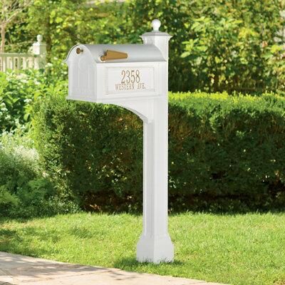 Bunker Hill Deluxe Mailbox Set - Black/Gold - Grandin Road