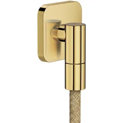 hansgrohe AXOR Wall outlet Fine Wandanschluss softsquare, 36739990, Farbe: Polished Gold Optic