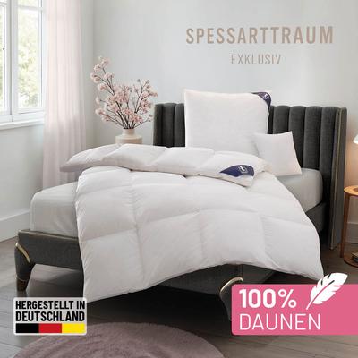 Daunenbettdecke SPESSARTTRAUM "Exklusiv, Bettdecken für Sommer und Winter, 100% Daunen Decke", weiß, B:135cm L:200cm, Bezug: 100% Baumwolle. Füllung: 100% Daunen, Bettdecken, 5 Wärmeklassen & 8 Größen, Bestseller
