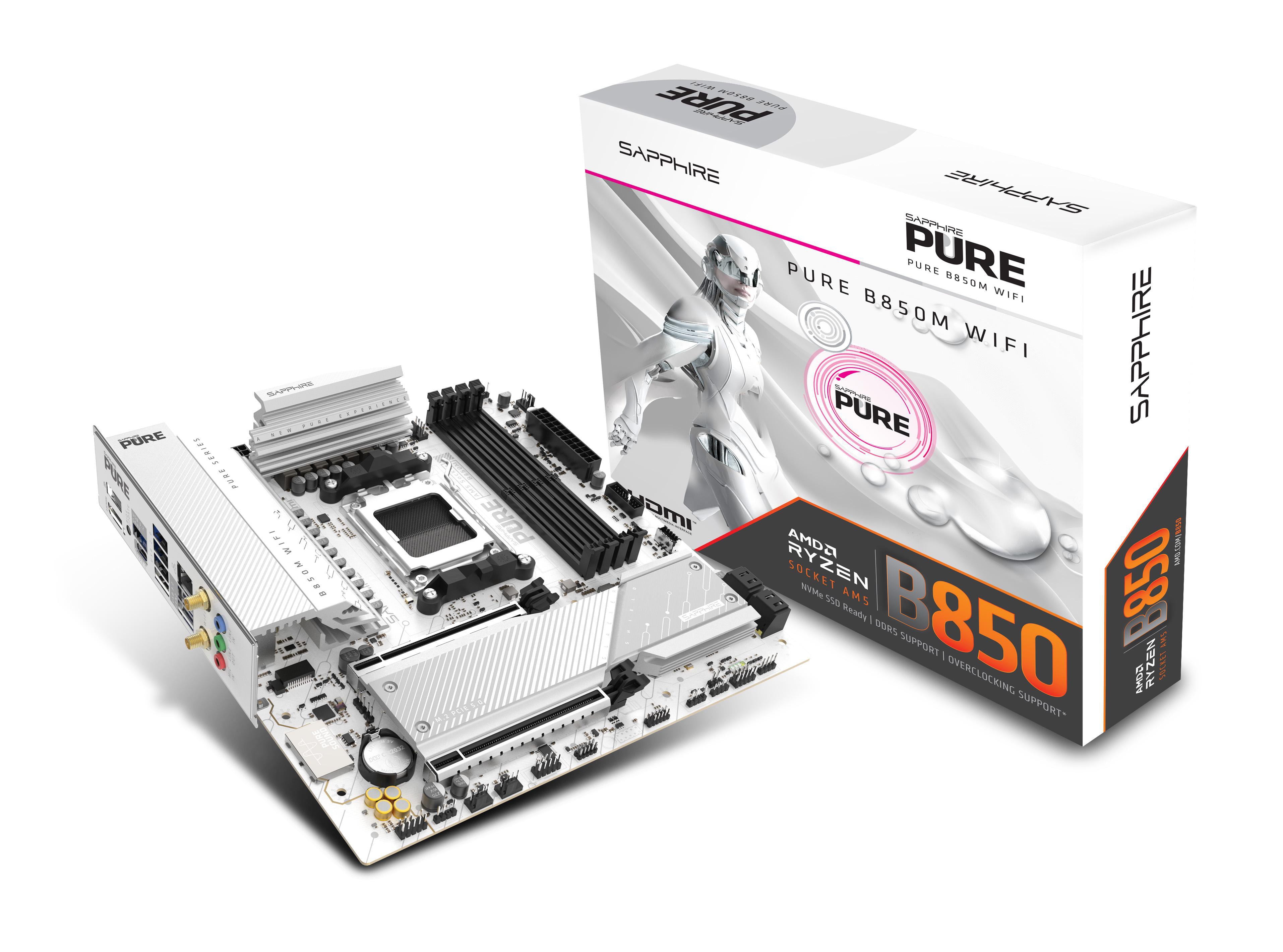 SAPPHIRE PURE B850M WIFI mATX Mainboard - Sockel AM5
