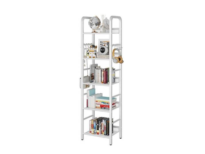 LuxusKollektion Standregal Standregal 5 Ebenen Metall weiß 146cm, 1-tlg.