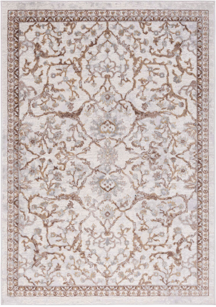 ClassicLiving Oriental Area Rug Beige / Brown Square 160 cm