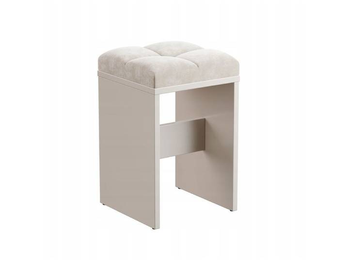 Tabouret / Siège pour coiffeuse maquillage ou salon / Cachemire/ Taupe /Beige avec assise velour 30x30x47cm
