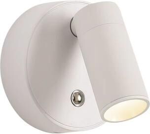 Inspired Finds Rechargeable Magnetic Wall Lamp Wireless LED Bedside Reading Light Touch Dimmable Spotlight white