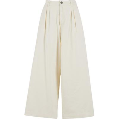 Bequeme Jeans URBAN CLASSICS "Urban Classics Ladies Wide Leg Light Denim Pants", Damen, Gr. 29, Normalgrößen, sandweiß, 100% Baumwolle, unifarben, Jeans