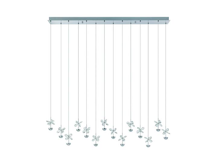 Suspension Pianopoli chromée 140 cm de long - EGLO Stars of Light - Salle à manger - Design - Acier inoxydable - Linéaire