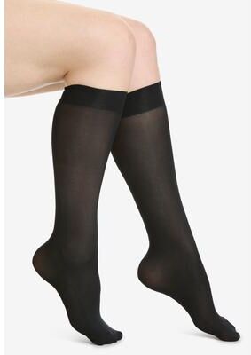 Plus Size Women's 3-Pack Knee-High Compression Socks by Comfort Choice in Black (Size 1X)
