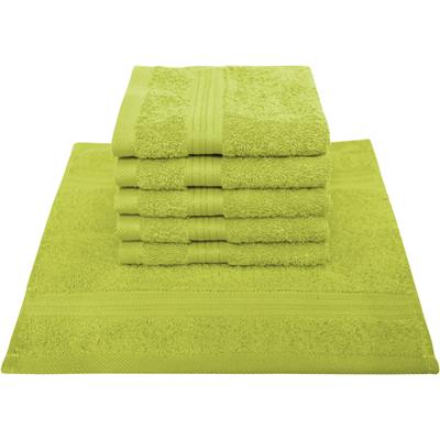 Seiftuch DYCKHOFF "Siena", grün (apfel), B:30cm L:30cm, Frottier, Waschlappen, mit Bordüre