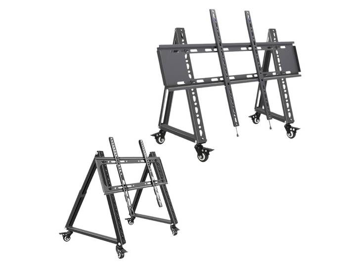 Meuble TV mobile basse hauteur pour téléviseur à écran plat incurvé, LED, LCD polyvalent et robuste