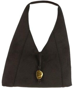 Steve Madden BDARI Pressed Woven Hobo Handbags in Chocolate, Synthetic