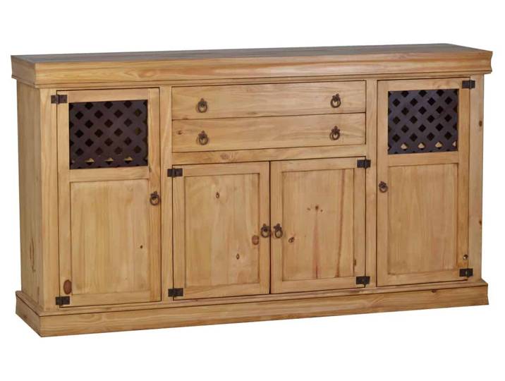 MiaMöbel Mexico Sideboard Massivholz Pinie Landhaus Mexiko Möbel Mexikanisch