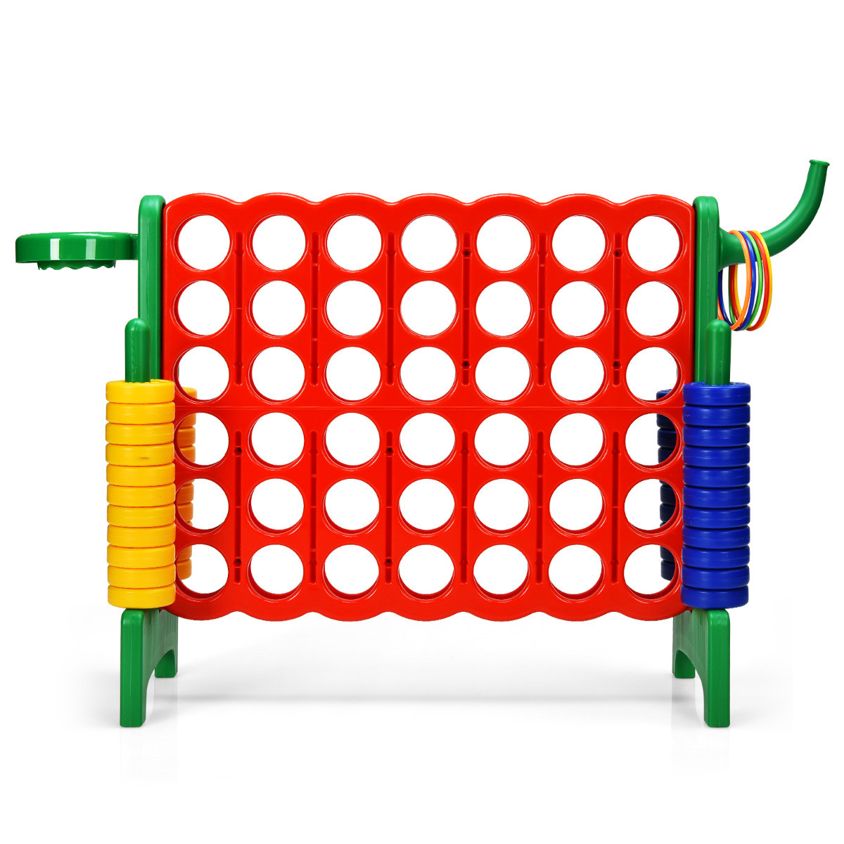 Costway Reuze 4-in-a-Rij Jumbo Spelset voor Kinderen en Volwassenen - Groen