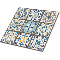 FLIESENAUFKLEBER 9 Stück 30x30 cm selbstklebend Arabisches Patchwork