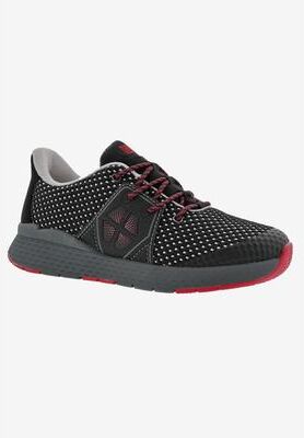 Women's Blondie Slip-On Sneaker by Drew in Black Mesh Combo (Size 7 XW)