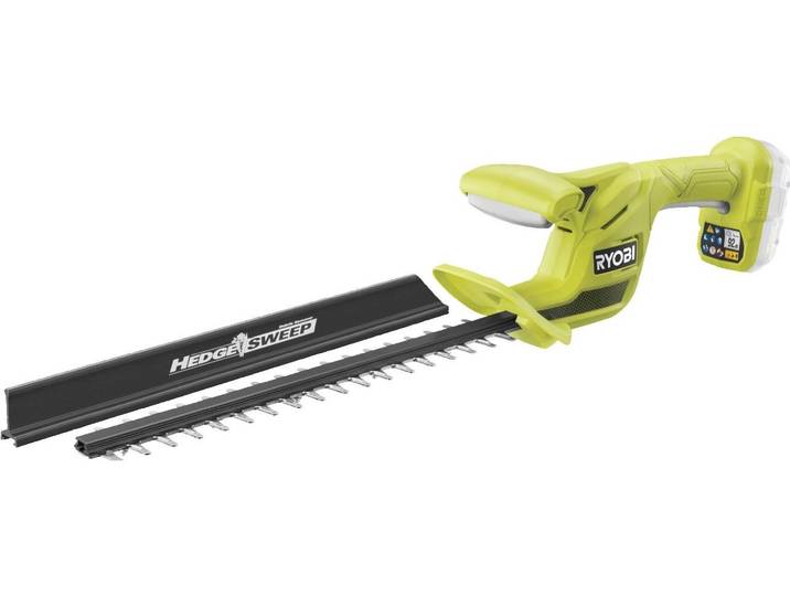 Akku-Heckenschere RYOBI RYOBI RY18HT40B-0 Solo , grün (gelb, schwarz), Gartenscheren-Maschinen, Akku-Heckenschere, Leichte Heckenschere mit 40 cm diamantgeschliffenen Klingen