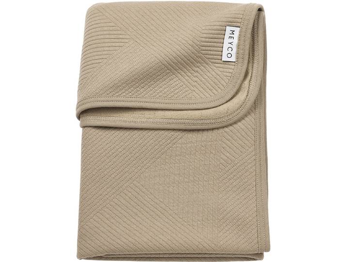 Meyco Baby Jacquard Ledikant Deken - Flannel - Taupe - 100x150cm - 1.0 TOG