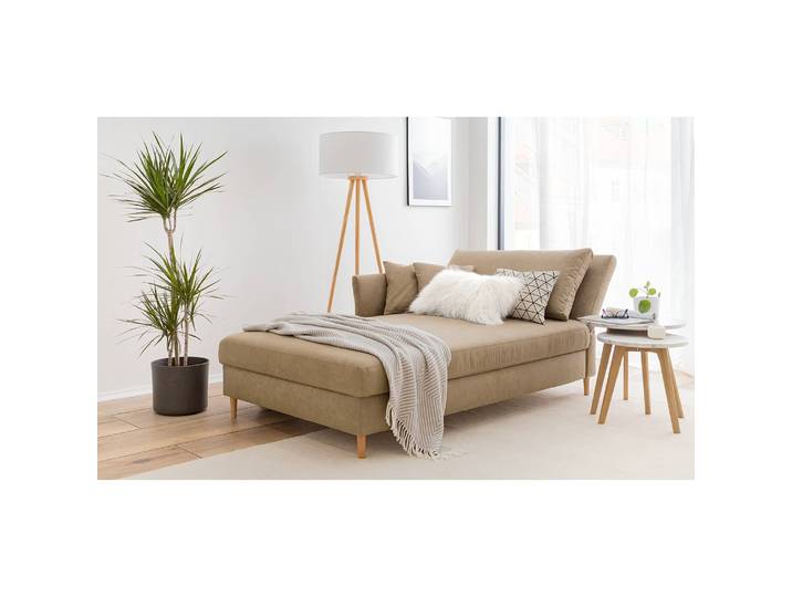 Recamiere Hillarys III Braun/Latte Macchiato Microfaser 101cm Ausrichtung rechts Modern