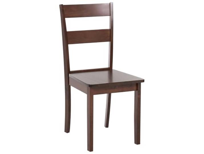 Beliani Stuhl 2er Set Esszimmer Küche Holz Dunkelbraun Georgia