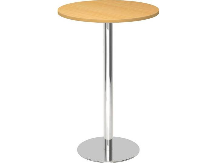 HAMMERBACHER Empfangstheke Stehtisch 80cm Buche/chrom