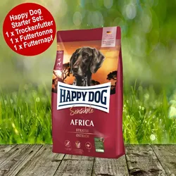 Happy Dog Supreme Sensible Africa Starter-Set inkl. Futtertonne und Futternapf