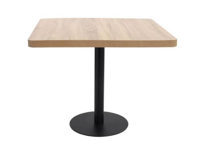 KGHERMDF Bistrotisch Hellbraun 80x80 cm MDF Stahlgestell, Pflegeleicht, Für Zuhause, Restaurant, Cafe, Bar, Einfacher Aufbau