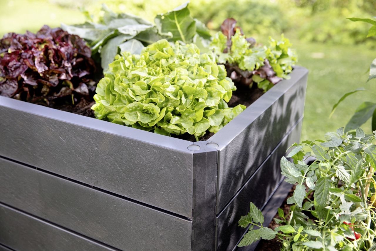 Garantia Hochbeet Ergo Vario 3, stone, Flora Wassersystem