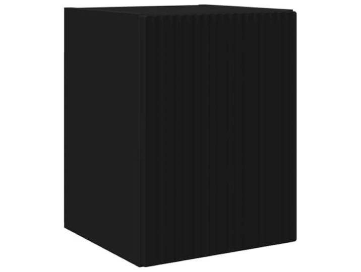KUPTYERFG TV-Wandschrank Schwarz 30x31x40 cm Hängeschrank Holzwerkstoff Kompakter Hängeschrank für Schlafzimmer und Wohnzimmer, platzsparend mit Pendeltür und Regal für geordnete Mediennutzung.
