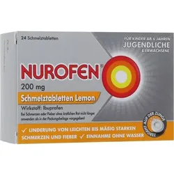 NUROFEN 200 mg Schmelztabletten Lemon 24 St